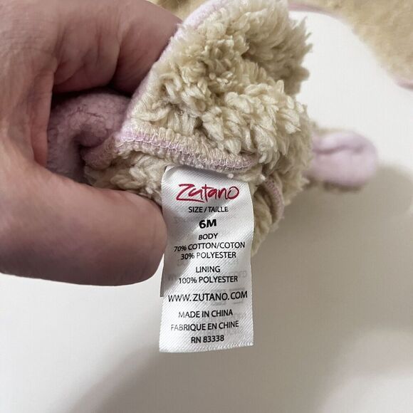Zutano Cozie Furry Booties & Trapper Hat Set Baby Pink Girls Size 6 Months - Picture 11 of 12